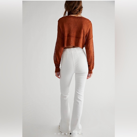 Free People Jayde Flare Jeans Pure White - Picture 3 of 8